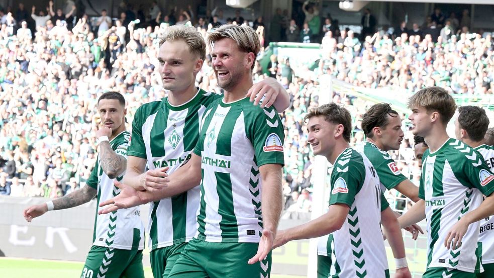 Heimkehrer Niclas Füllkrug lässt Werder jubeln. Foto: Carmen Jaspersen