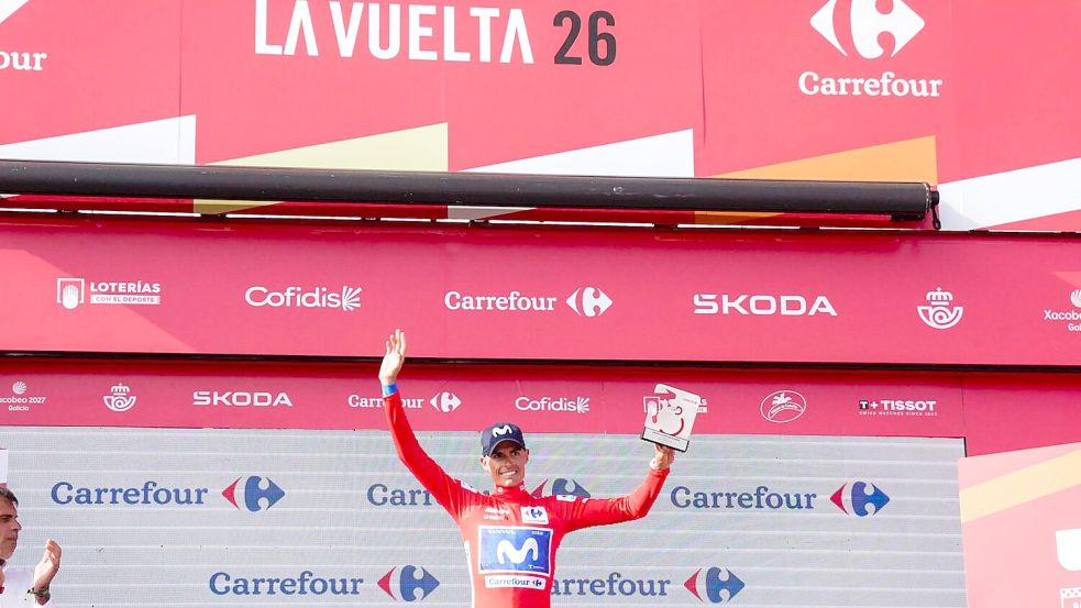 Enric Mas darf auf seinen ersten Gesamtsieg bei der Vuelta hoffen. Foto: Marian León/EUROPA PRESS/dpa