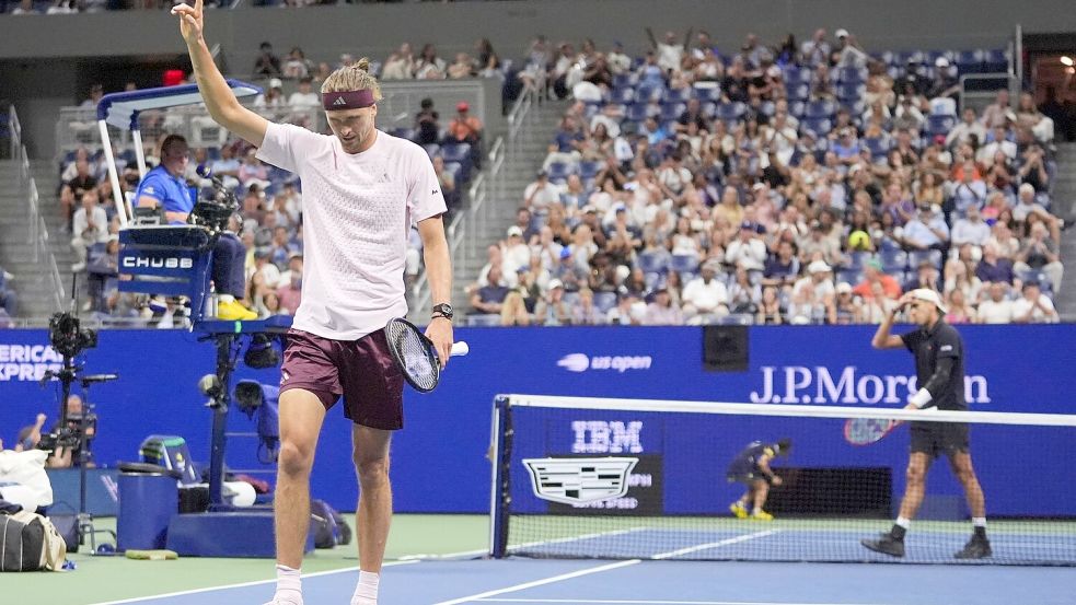 Alexander Zverev in Jubelpose. Foto: Frank Franklin II