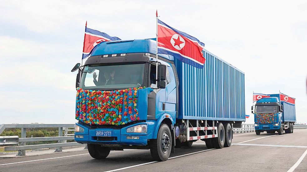 Die neue Straßenverbindung im Fernen Osten zwischen Nordkorea und Russland ist für den Güterverkehr zwischen den beiden Staaten wichtig. Foto: Dmitry Ignatenko