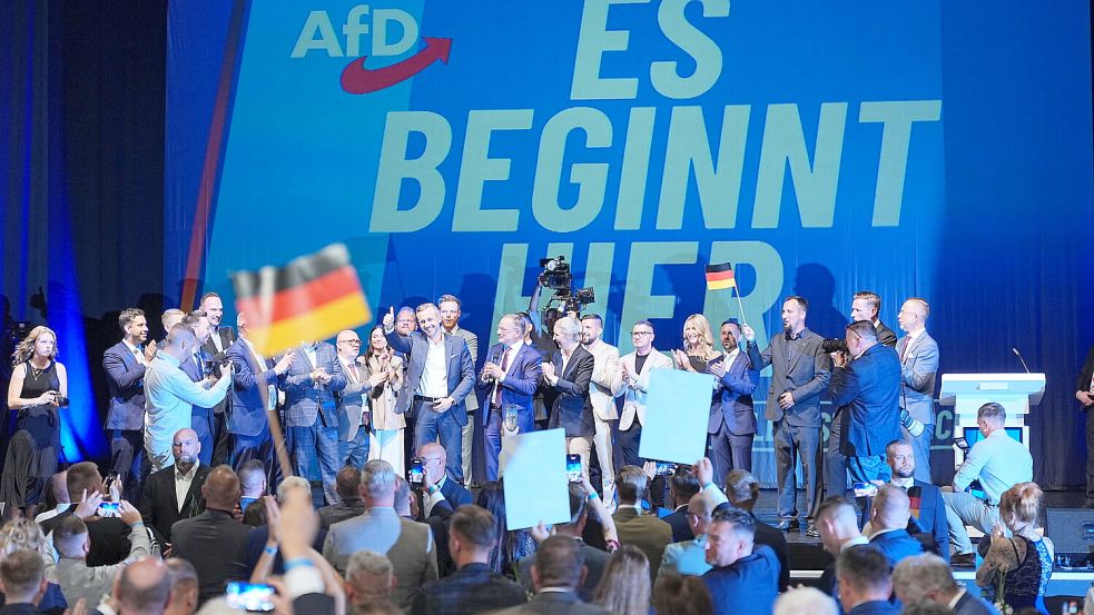 Die Partei „Alternative für Deutschland“ geht als deutliche Siegerin aus der Landtagswahl hervor. Foto: dpa/Michael Kappeler