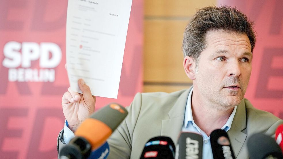 Der SPD-Berliner Spitzenkandidat Steffen Krach betont, im Kontext mit einem Vergabeverfahren in der Region Hannover keine Spende angenommen zu haben. Foto: Kay Nietfeld/dpa