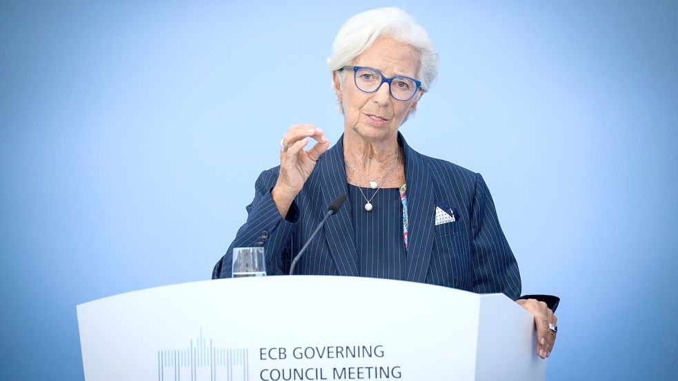 EZB-Präsidentin Lagarde rechnet mit weiter steigender Inflation bis Ende 2026. Foto: Bernd von Jutrczenka