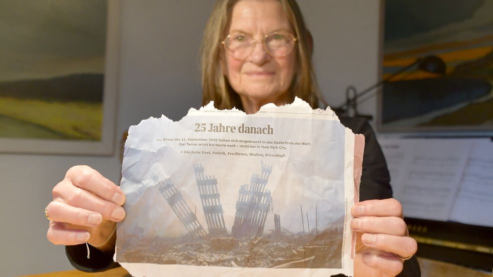 Martha Schmitt-Schalkau (78) aus Husum wurde in New York geboren und wuchs unweit des Big Apple in New Jersey auf. Foto: Nils Leifeld