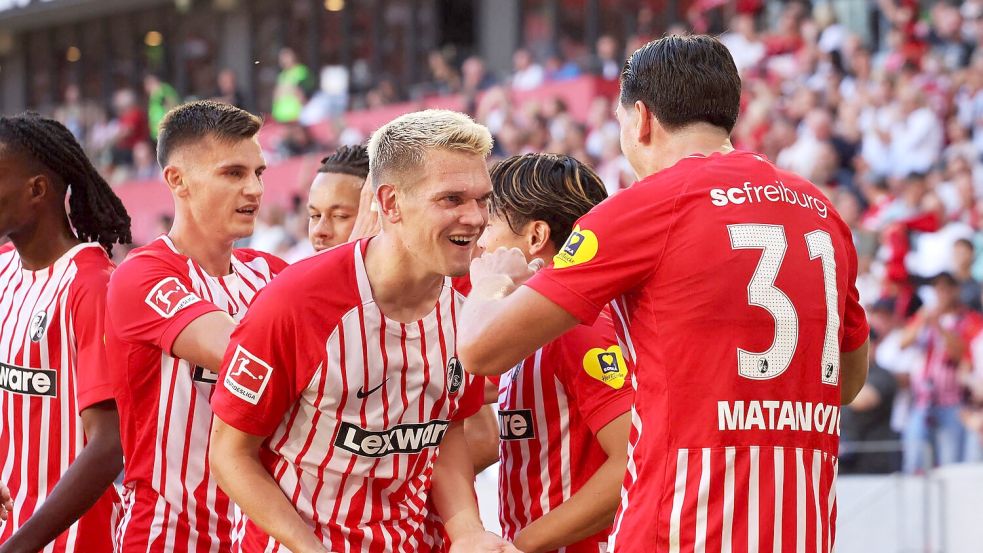 Freiburger Freude über den perfekten Saisonstart. Foto: Philipp von Ditfurth