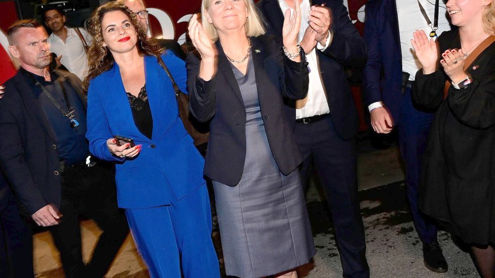 Magdalena Anderssons Sozialdemokraten wurden stärkste Kraft. (Archivbild) Foto: Jonas Ekstroemer/TT News Agency/