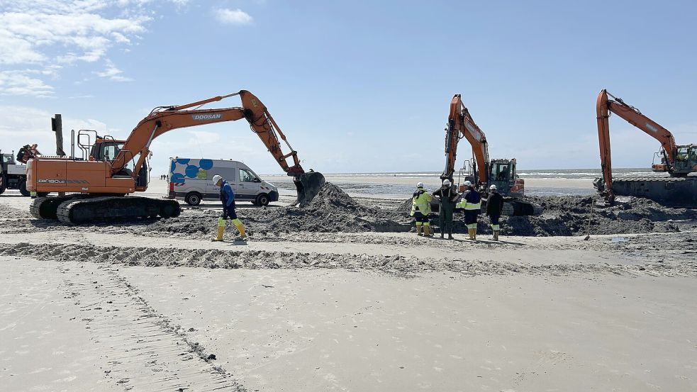 Am Strand von St. Peter-Ording muss ein Kabel verlegt werden. Foto: SH Netz
