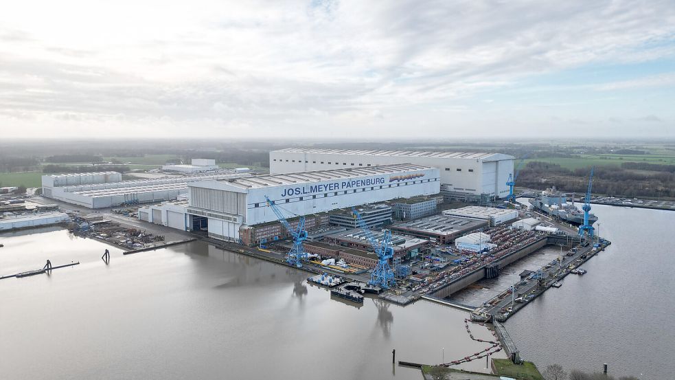 Die Meyer-Werft in Papenburg. Foto: dpa