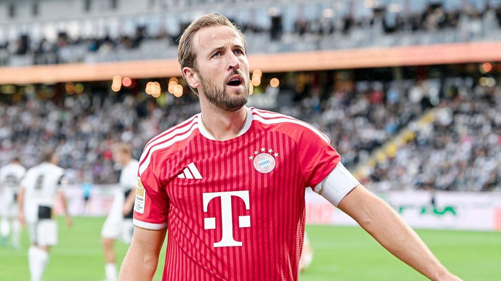 Harry Kane steht vor seinem 100. Bundesliga-Tor. (Archivbild) Foto: Uwe Anspach
