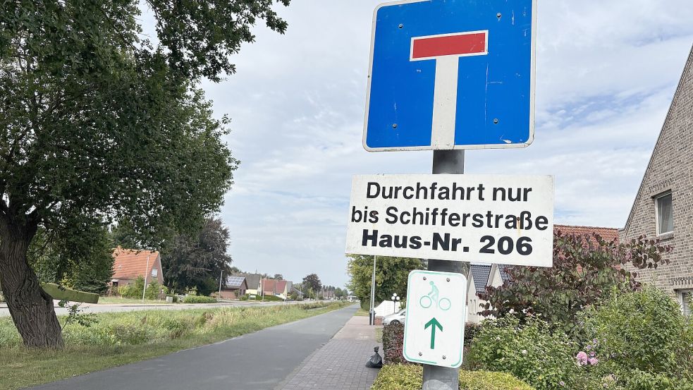 Schon jetzt können Autos nicht mehr durchgehend auf der Ostseite der Schifferstraße fahren. Foto: Dirk Hellmers