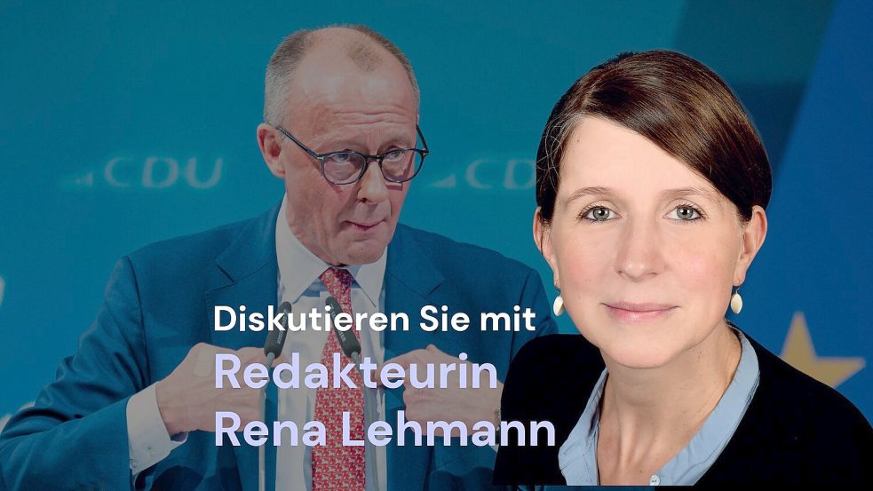 Nach historischen Tiefstwerten in den Umfragen und der jüngsten Wahlniederlage kämpft Friedrich Merz um seine politische Zukunft. Ob die CDU an ihm festhalten sollte, bespricht Rena Lehmann am Dienstag im „360° | Das Forum“. Foto: noz und IMAGO / Noah Wedel