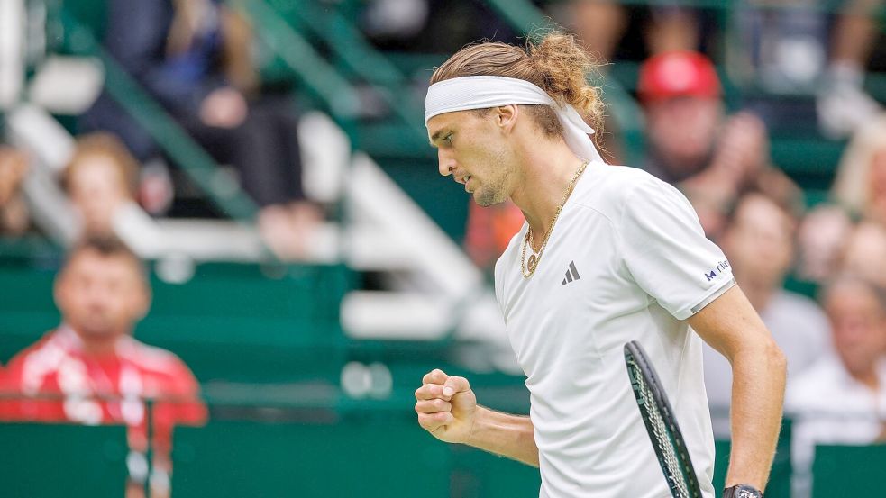 Alexander Zverev hat Deutschland gegen Kroatien in Führung gebracht. Foto: Friso Gentsch/dpa