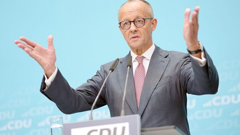 Für die CDU eine tiefe Zäsur, sagt Bundeskanzler Merz mit Blick auf die Wahl in MV.  Foto: Kay Nietfeld/dpa