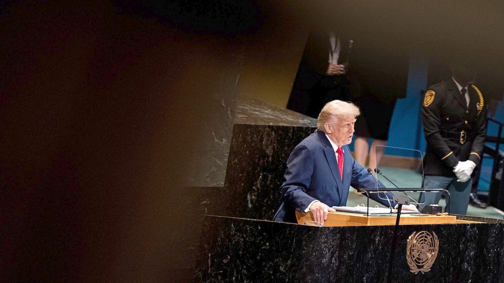 Trumps Rede wird am ersten Tag der UN-Generaldebatte erwartet. (Archivbild) Foto: Angelina Katsanis/AP/dpa