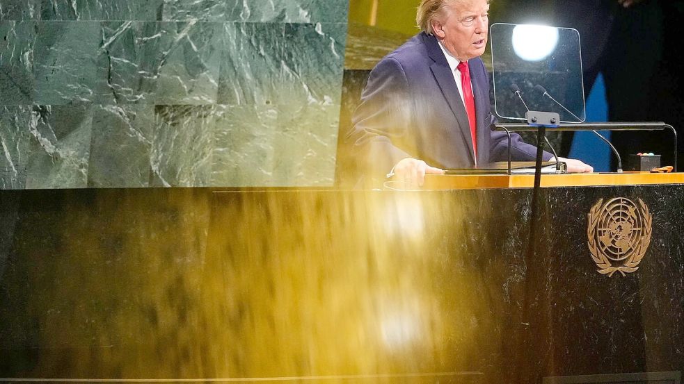 Trump hat seinen Iran-Krieg vor den Vereinten Nationen verteidigt. Foto: Yuki Iwamura/AP/dpa
