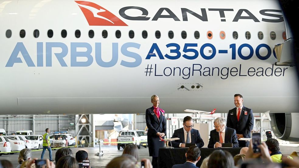 Schon 2022 kündigte Qantas mit „Project Sunrise“ die längsten Nonstop-Flüge der Welt an. (Archivbild) Foto: Bianca De Marchi/AAP/dpa