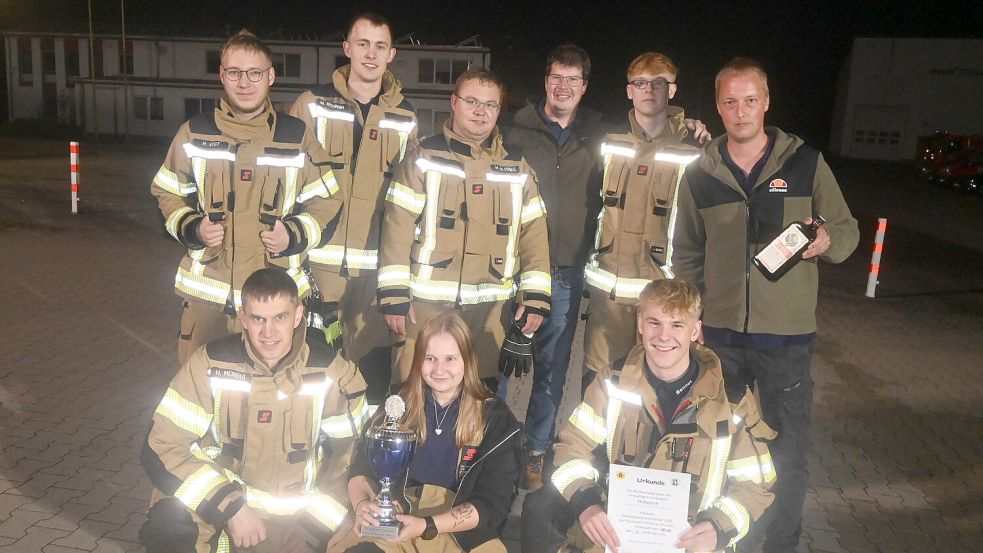 Die Feuerwehr Holtgaste holte sich den Sieg beim Wettbewerb in Ihrhove. Foto: Holger Weers