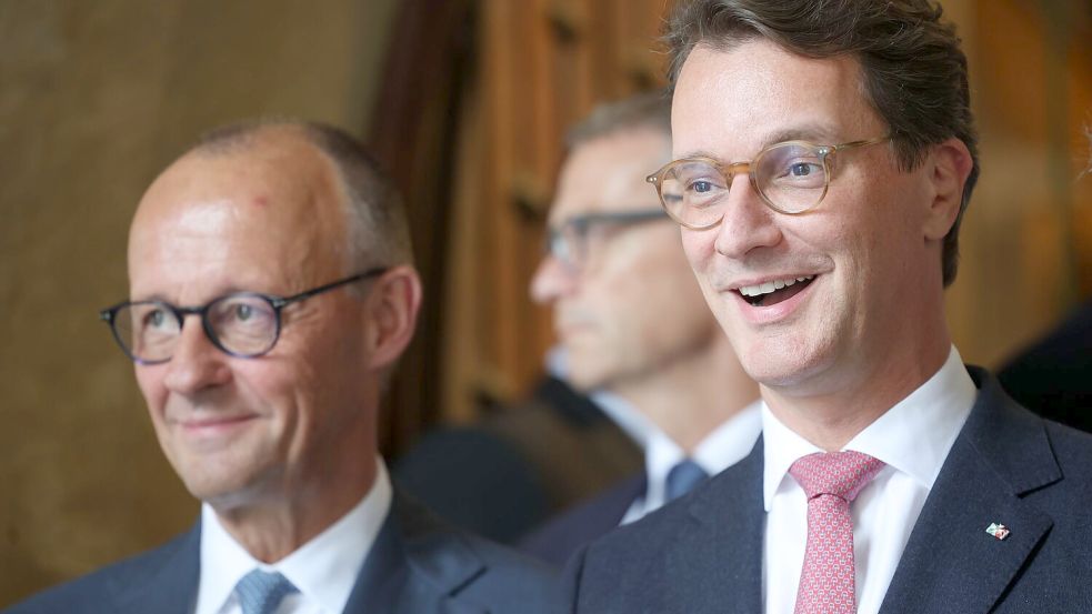 Der „Reservekanzler“ hatte viel Lob für den Kanzler übrig. Foto: Christoph Reichwein/dpa