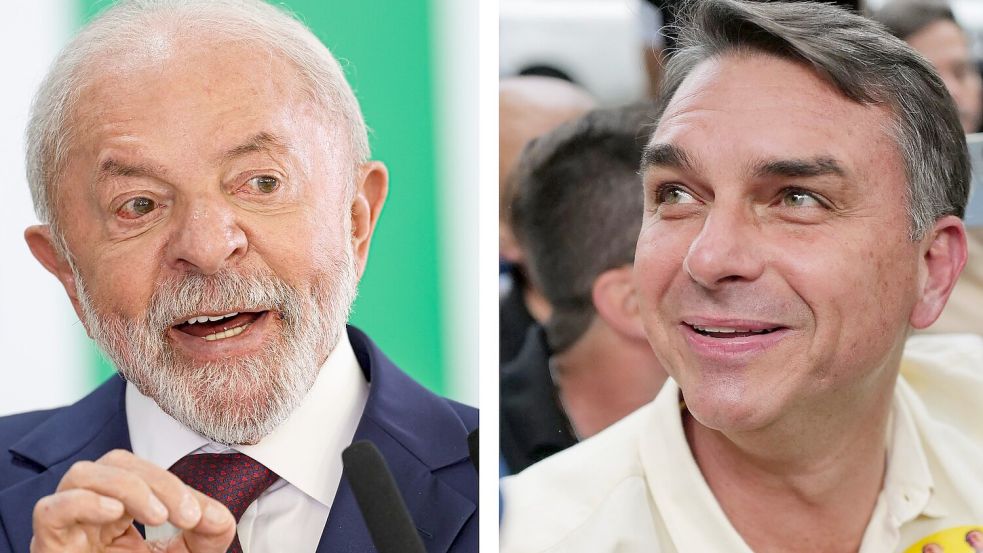Lula tritt gegen Flávio Bolsonaro in einer Stichwahl Ende Oktober an. Foto: Marcelo Camargo/Lucas Landau/Agencia Brazil/AP/dpa