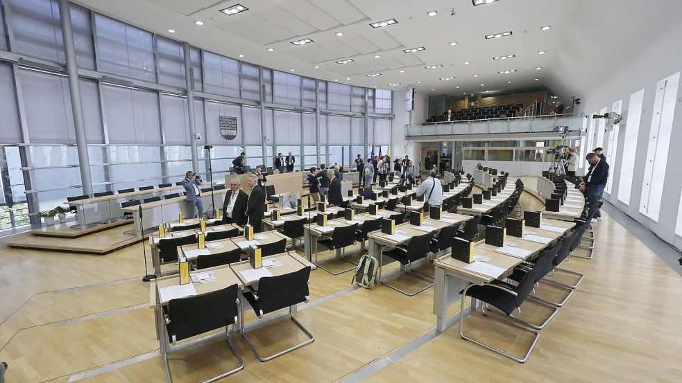 In diesem Saal soll erstmals ein AfD-Politiker zum Landtagspräsidenten gewählt werden.  Foto: Jan Woitas/dpa
