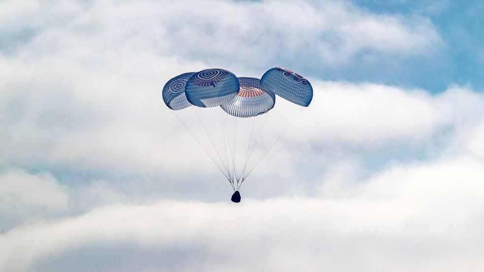 Die „Crew 12“ ist zurück auf der Erde.  Foto: Keegan Barber/NASA/AP/dpa