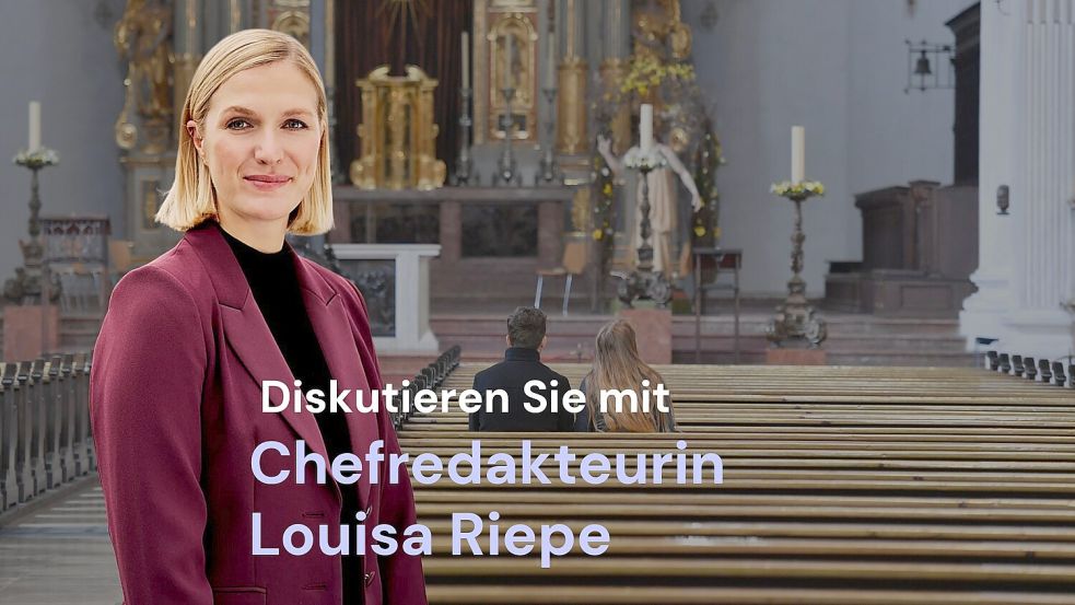 Krise der Unglaubwürdigkeit: Rekordaustritte und Vertrauensverlust – Chefredakteurin Louisa Riepe diskutiert in der „360° | Die Debatte“ darüber, was die Kirche falsch macht. Foto: IMAGO / Sven Simon