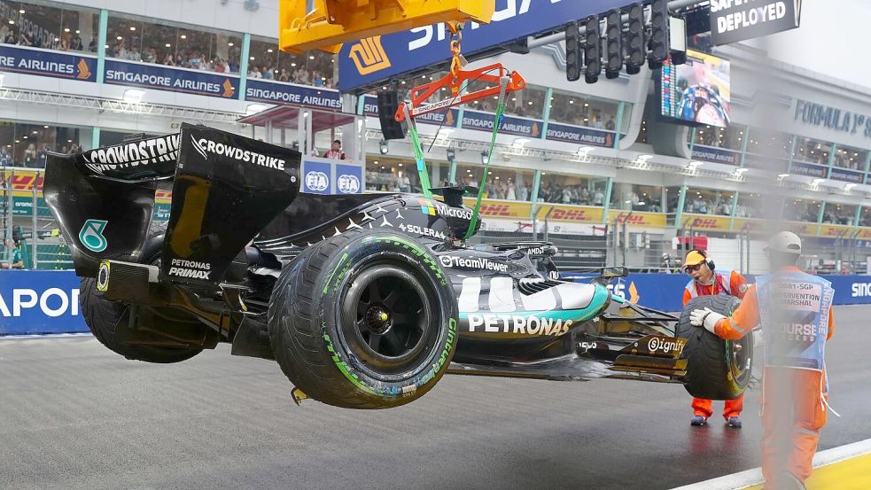 George Russell verschuldete seinen Unfall selbst. Foto: David Davies/PA Wire/dpa
