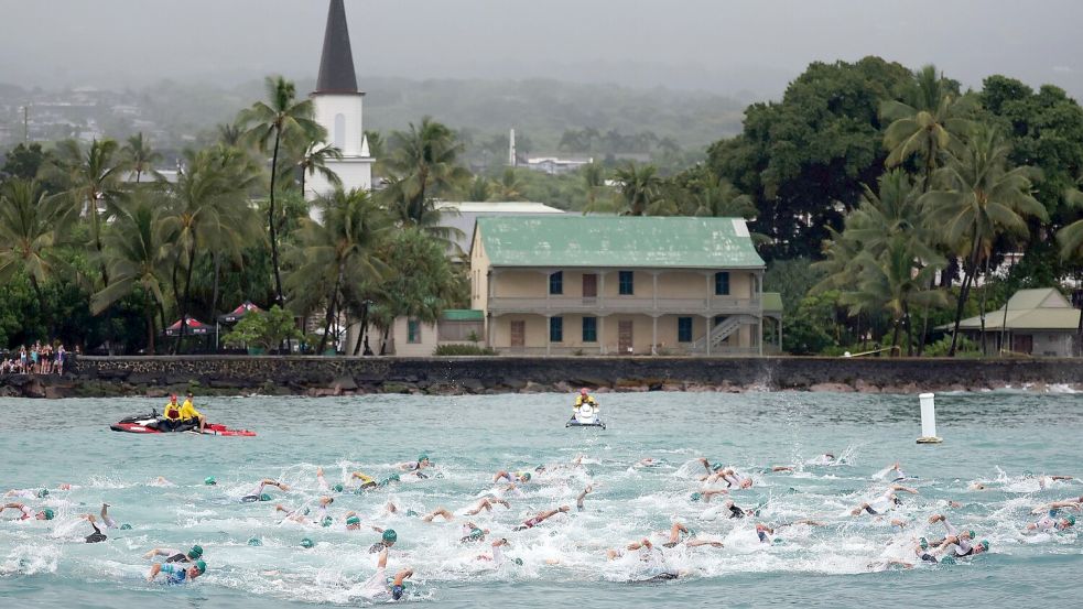Nur das Schwimmen lief für Laura Philipp nicht optimal. Foto: Ezra Shaw/Getty Images for IRONMAN/dpa