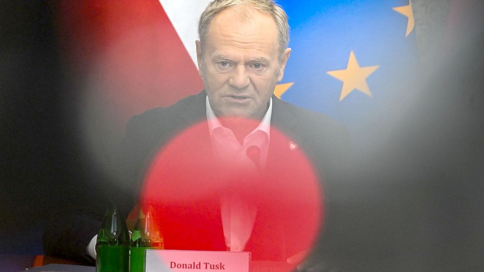 Schwebte in Gefahr: Regierungschef Tusk. Foto: Radek Pietruszka/PAP/dpa