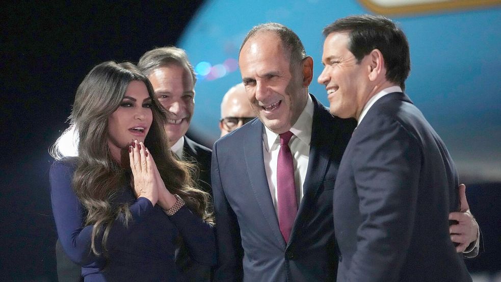 US-Botschafterin Guilfoyle traf Außenminister Rubio gerade erst in Athen. (Archivbild) Foto: Mark Schiefelbein/Pool AP/AP/dpa