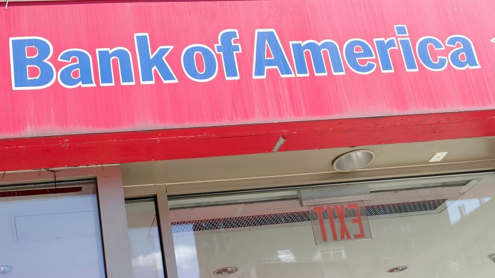 Die Quartalszahlen der Bank of America leiden unter der Milliarden-Strafe. (Archivbild) Foto: John Marshall Mantel/ZUMA Wire/dpa