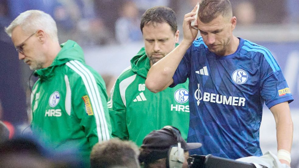 Gebrauchter Tag für Edin Dzeko und Schalke 04.  Foto: Bernd Thissen/dpa