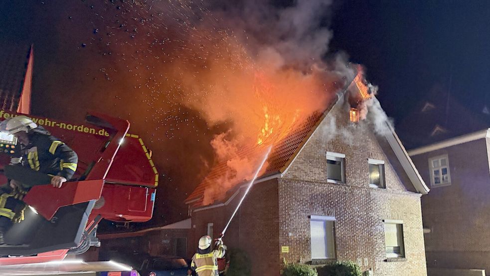 Die Feuerwehr war in Norden im Einsatz. Foto: Feuerwehr Norden/Thomas Weege