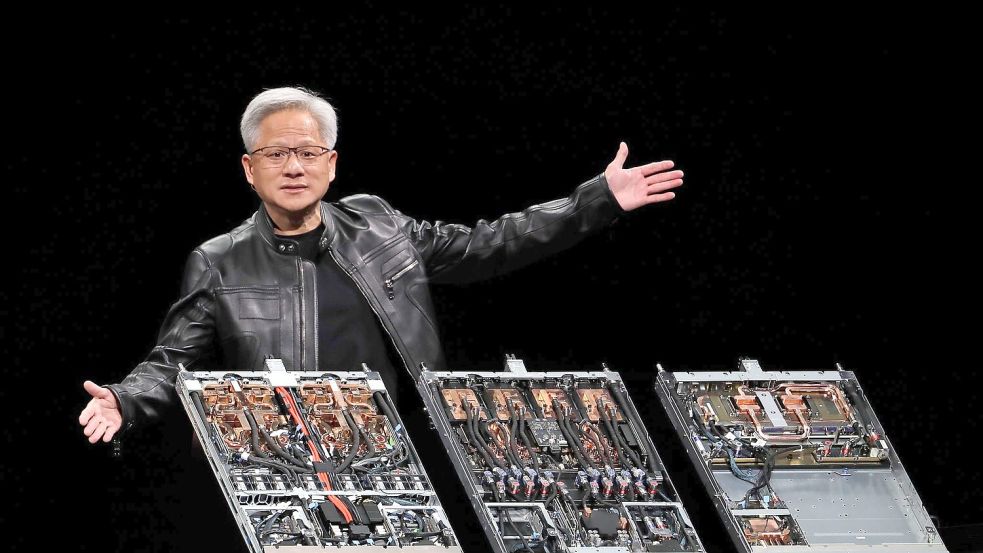 Die Bundesregierung will mit Nvidia zusammenarbeiten. (Archivbild) Foto: Chiang Ying-ying/AP/dpa