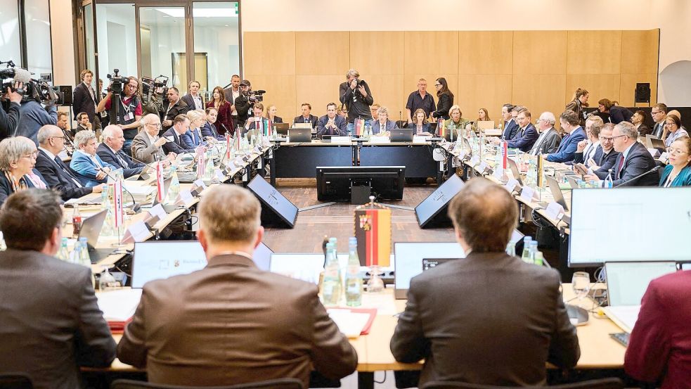 Bayerns Ministerpräsident Söder war nicht zu dem Treffen gekommen.  Foto: Sebastian Christoph Gollnow/dpa