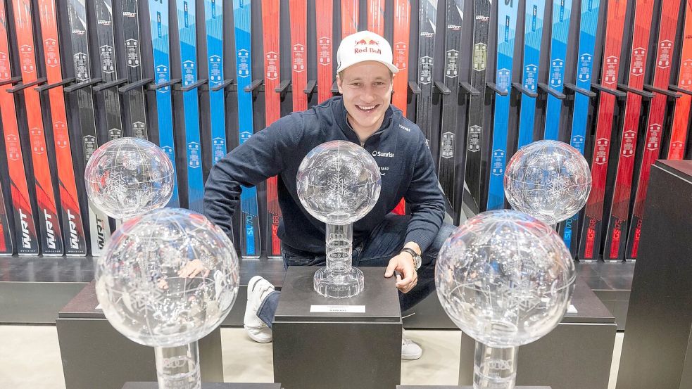Trophäensammler: Marco Odermatt ist seit Jahren das Maß der Dinge bei den Männern. (Archivbild) Foto: Urs Flueeler/KEYSTONE/dpa