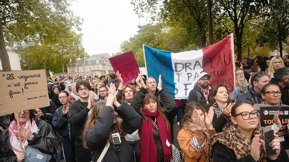 Laut Präfektur waren rund 13.000 Demonstrierende auf den Straßen von Orléans. Foto: Teresa Suarez/AP/dpa