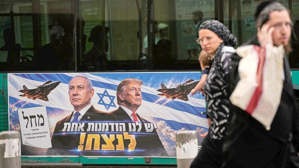 US-Präsident Trump hofft auf eine weitere Amtszeit für Israels Regierungschef Netanjahu. Foto: Ohad Zwigenberg/AP/dpa