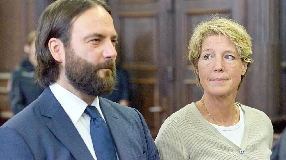 Christina Block, deutsche Gastronomin und Unternehmerin, steht seit mehr als einem Jahr vor Gericht. Ihr Anwalt Ingo Bott hat am Mittwoch Hunderte Seiten an Beweisanträgen eingebracht. Foto: dpa/Georg Wendt
