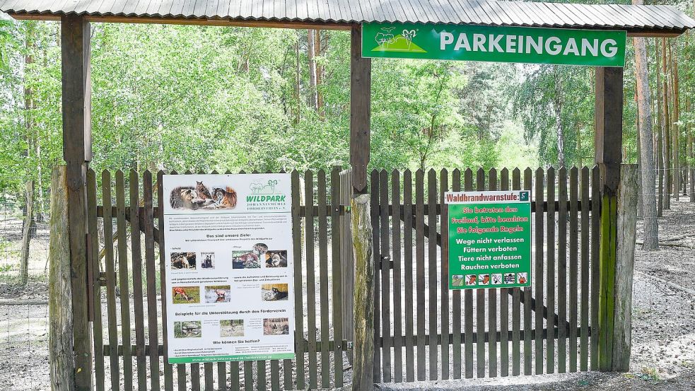 Im brandenburgischen Wildpark Johannismühle südlich von Berlin kommt es zu einem Polizeieinsatz. (Archivbild) Foto: picture alliance / Patrick Pleul/dpa-Zentralbild/dpa