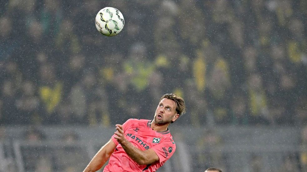 Die Torquote spräche für ein Länderspiel-Comeback von Niclas Füllkrug. Auch im DFB-Pokalspiel in Dortmund traf der 33-Jährige wieder zweimal.   Foto: Fabian Strauch/dpa