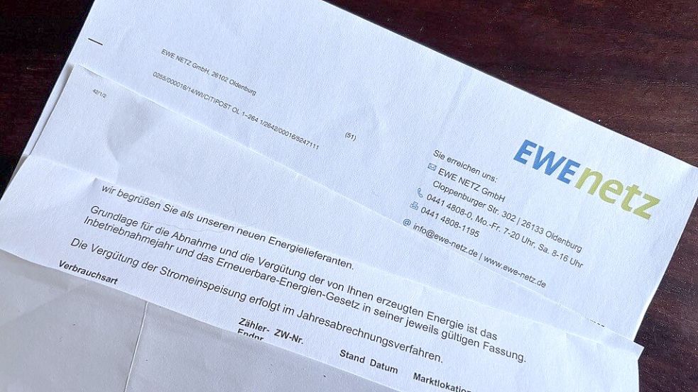 Trouble with EWE Netz: Lawyer as a last resort? Couple from Barßel has had ...