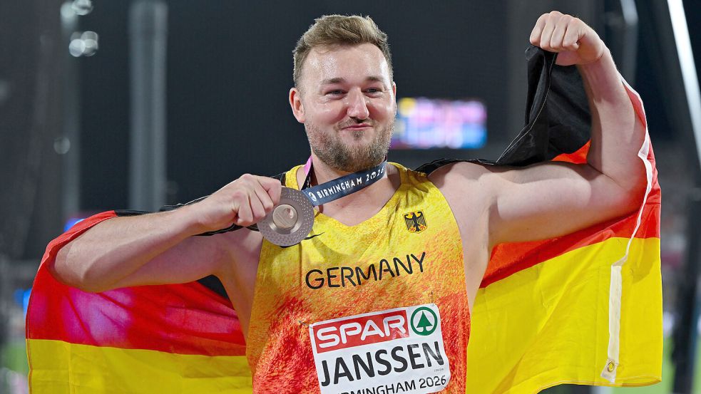 Größter Erfolg: Ostfriese Henrik Janssen jubelt über EM-Bronze